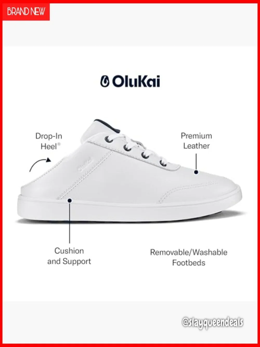 Waterproof Leather Golf Shoes, Athletic Lace-Up Design, Drop-in Heel